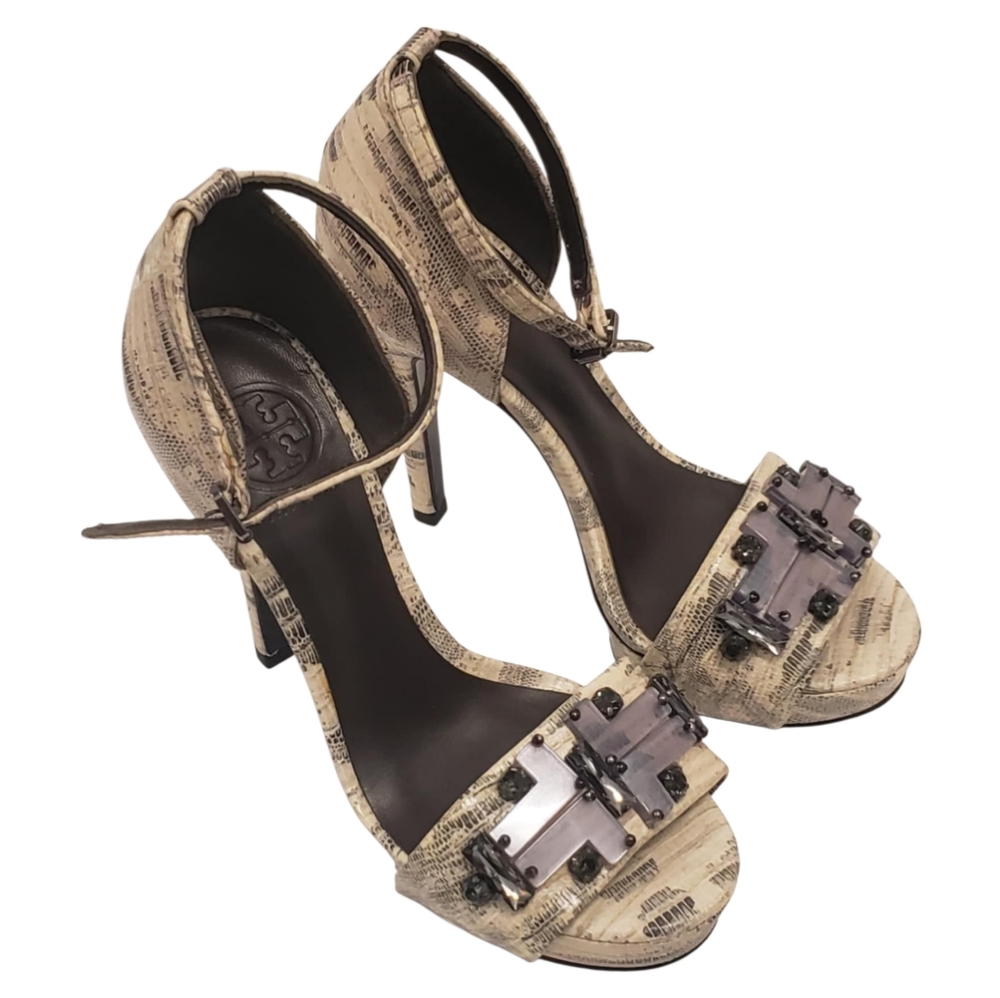 TORY BURCH Rhinestone Embellished Sandals SZ 6 M